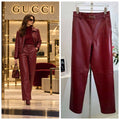 GUCCI Burgundy Horsebit Trousers
