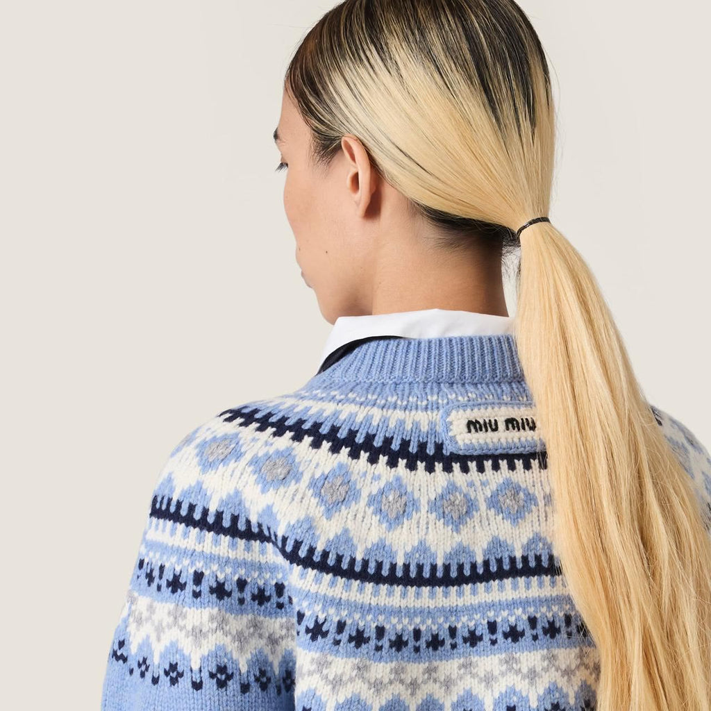 Miu Miu Fair Isle Virgin Wool Jacquard Sweater