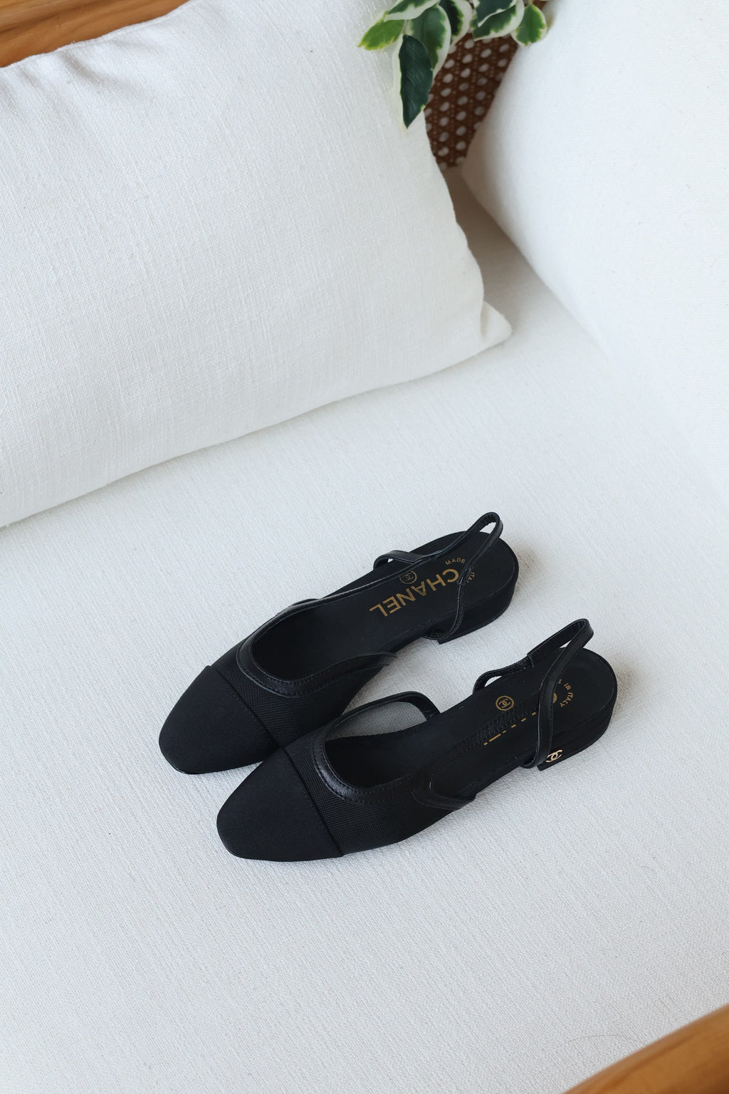 Chanel Slingback Cap-Toe Shoes