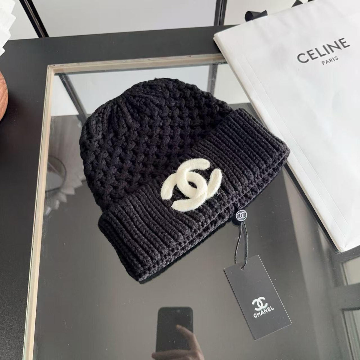 CHANEL Fuzzy Bucket Hat