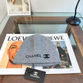 CHANEL Ribbed Logo Beanie