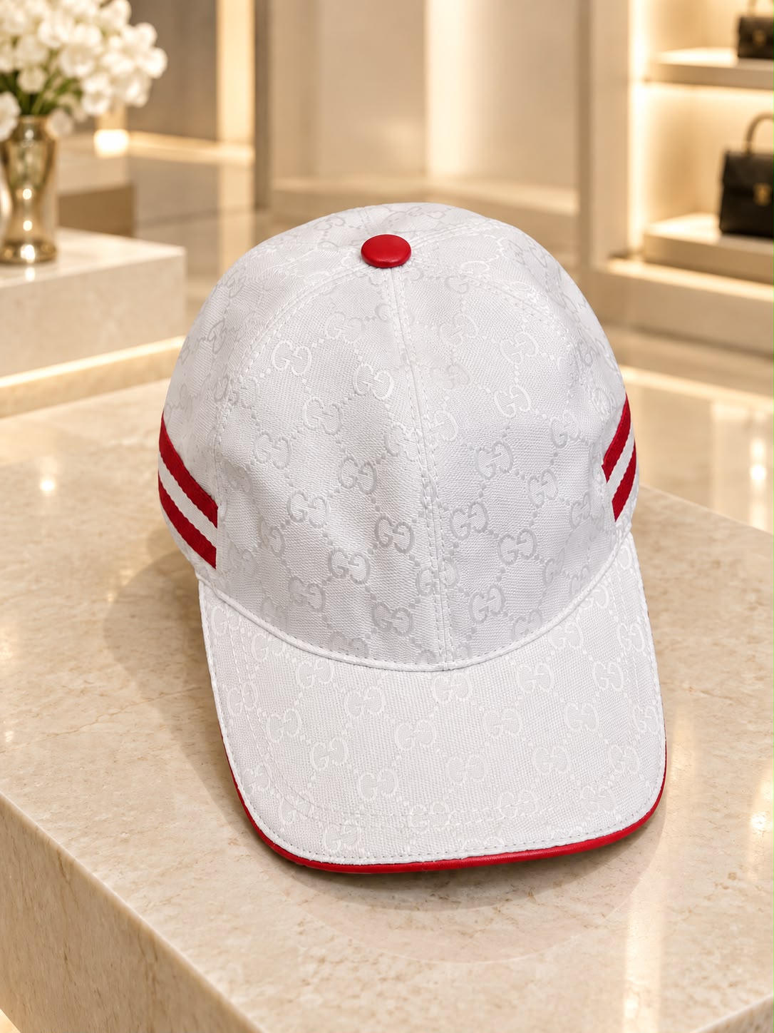 GUCCI Red Web Cap