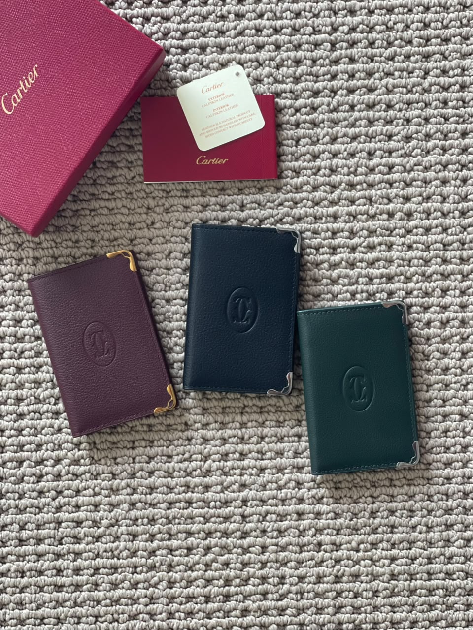 Cartier Embossed Vertical Wallet