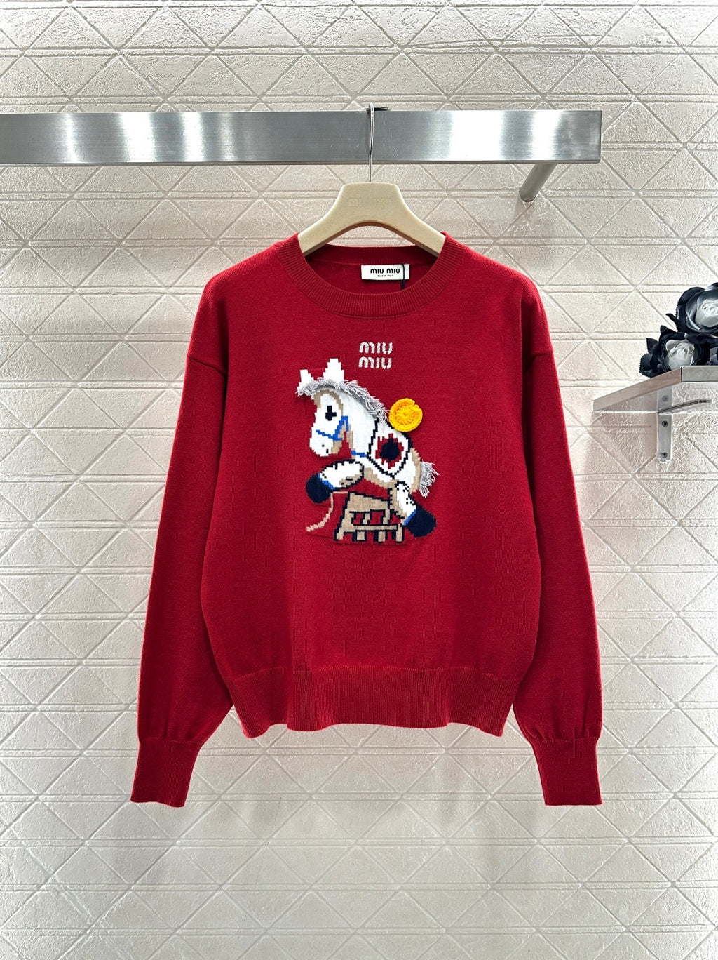 Miu Miu Red Knit Cashmere