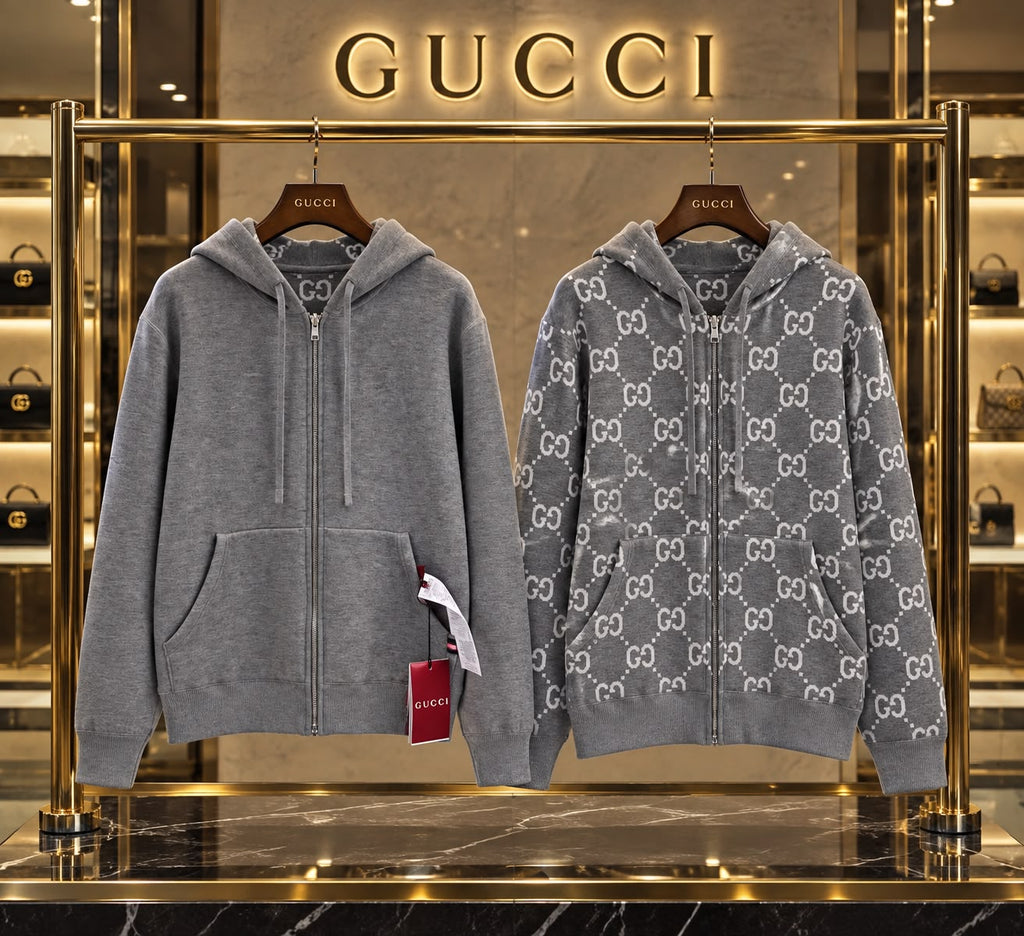 Gucci Reversible GG Zip-Up Hoodie