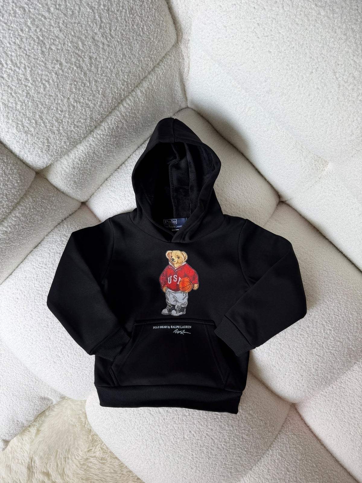 Polo Kids Black Bear Hoodie