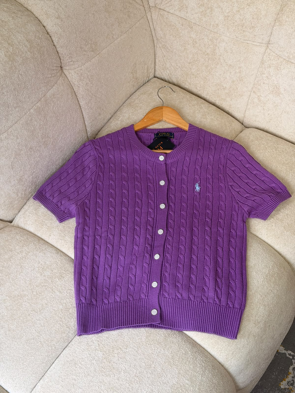 Polo Ralph Lauren Cable-Knit Short-Sleeve Cardigan —