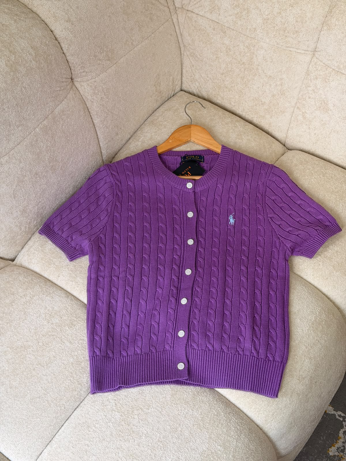 Polo Ralph Lauren Cable-Knit Short-Sleeve Cardigan —