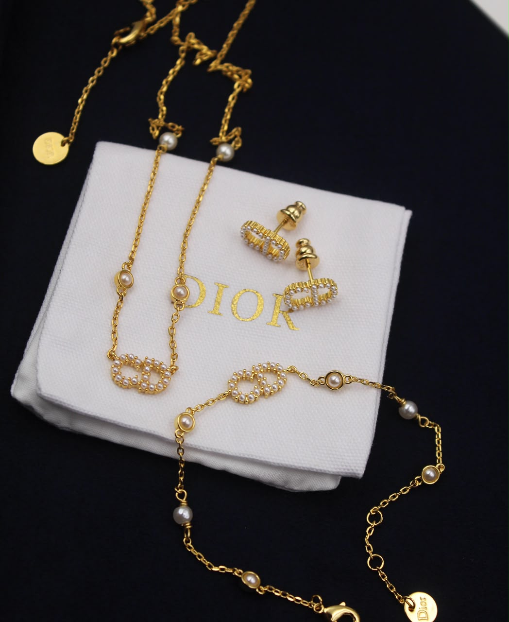 Dior CD Gold Jewelry Set