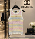 CHANEL Chevron Knit Tank Top