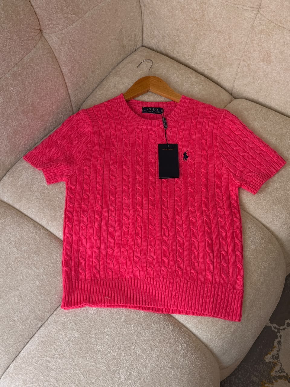 Polo Ralph Lauren Cable-Knit Short-Sleeve Sweater