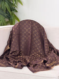 LV Monogram Fringed Square Scarf