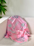 CHANEL Rose motifs and bold lettering Square Scarf