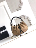 CHANEL Drawstring Top-Handle Chain Bag