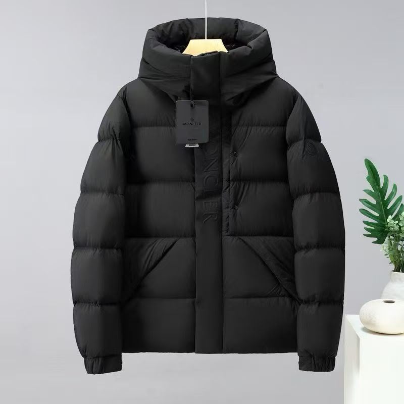 Black High Collar Puffer Jacket