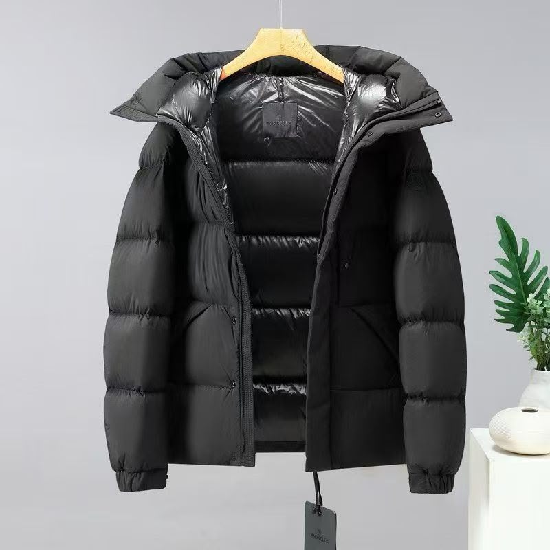 Black High Collar Puffer Jacket