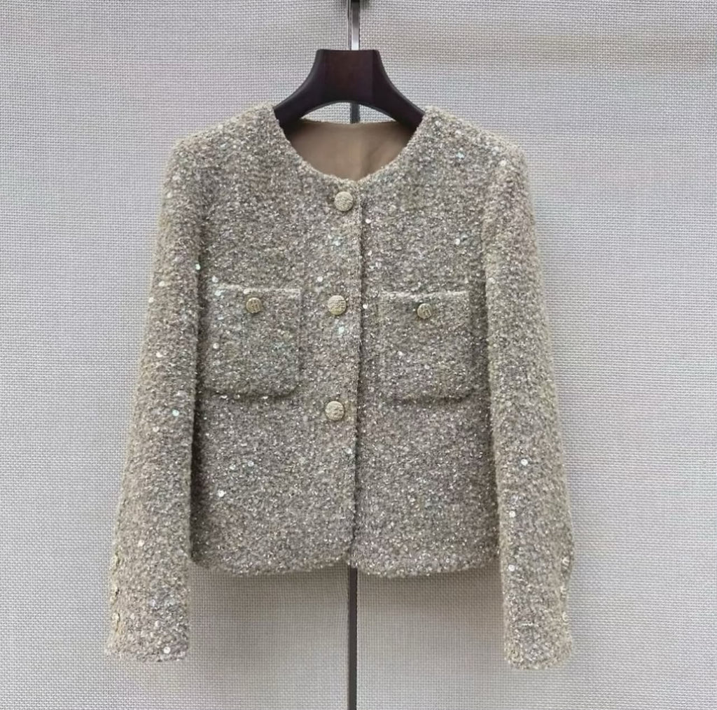 Chanel Classic Tweed Sequined Jacket