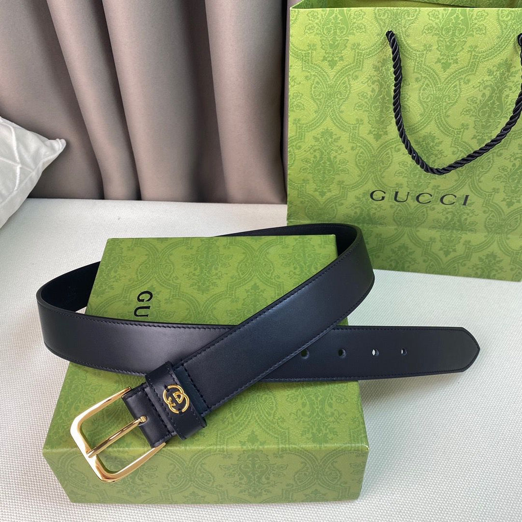 Gucci Interlocking G Leather Belt