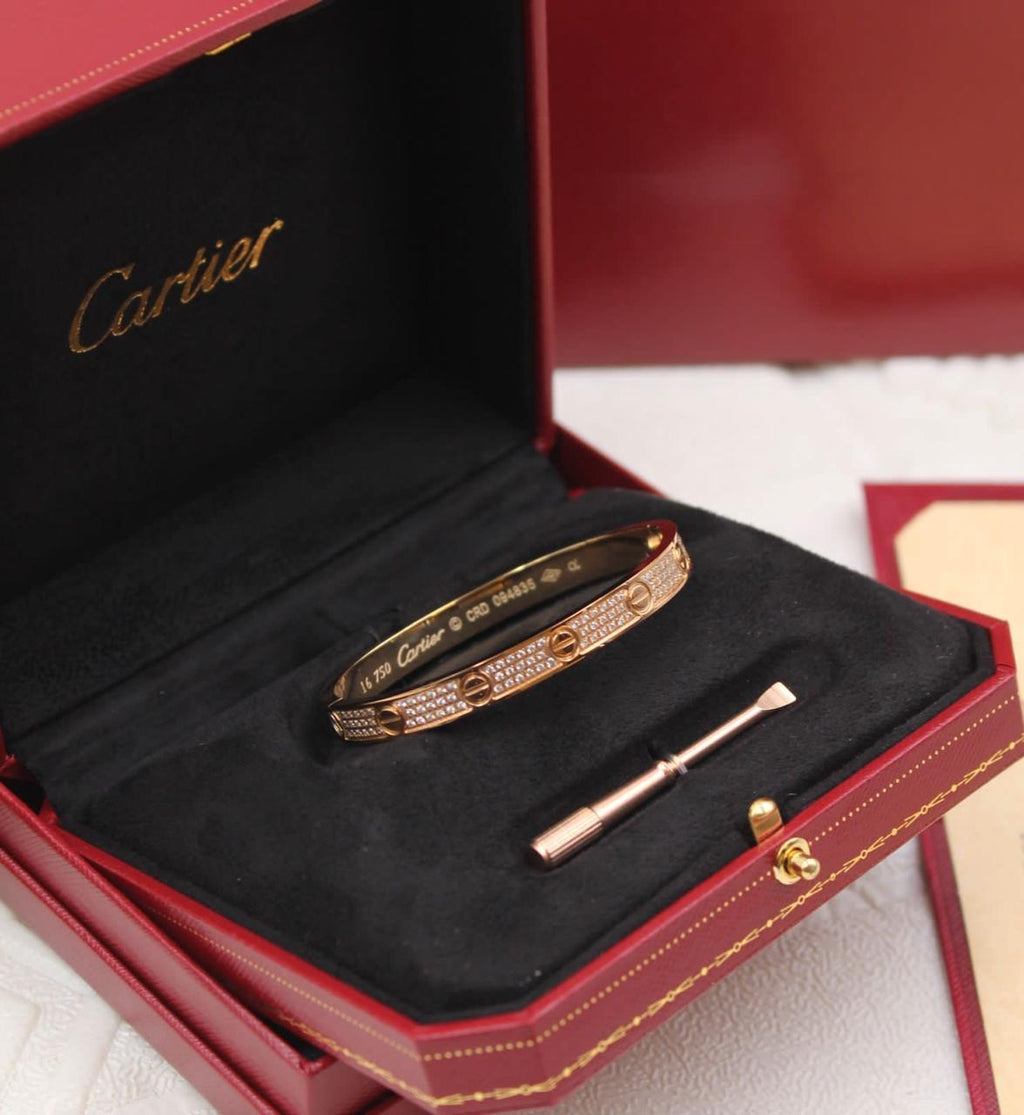 Cartier LOVE Bracelet with  Pavé Diamonds