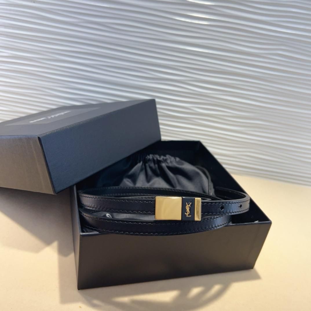 Saint Laurent Cassandre Thin Belt