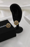 CHANEL – Round CC Crystal Stud Earrings
