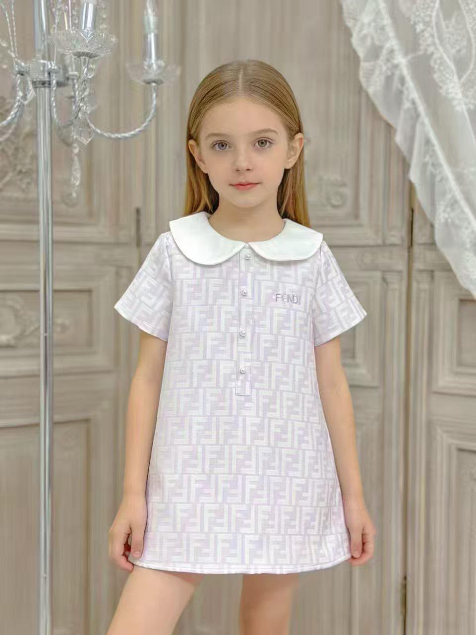 Fendi Kids Pink FF Shirt Dress