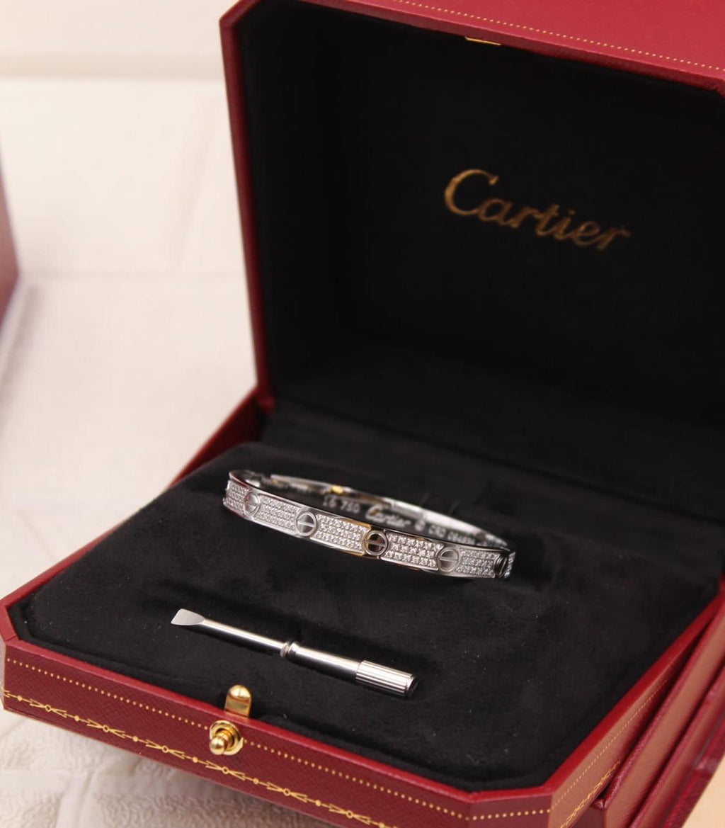 Cartier LOVE Bracelet with  Pavé Diamonds