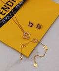 Fendi FF gold Jewelry Set