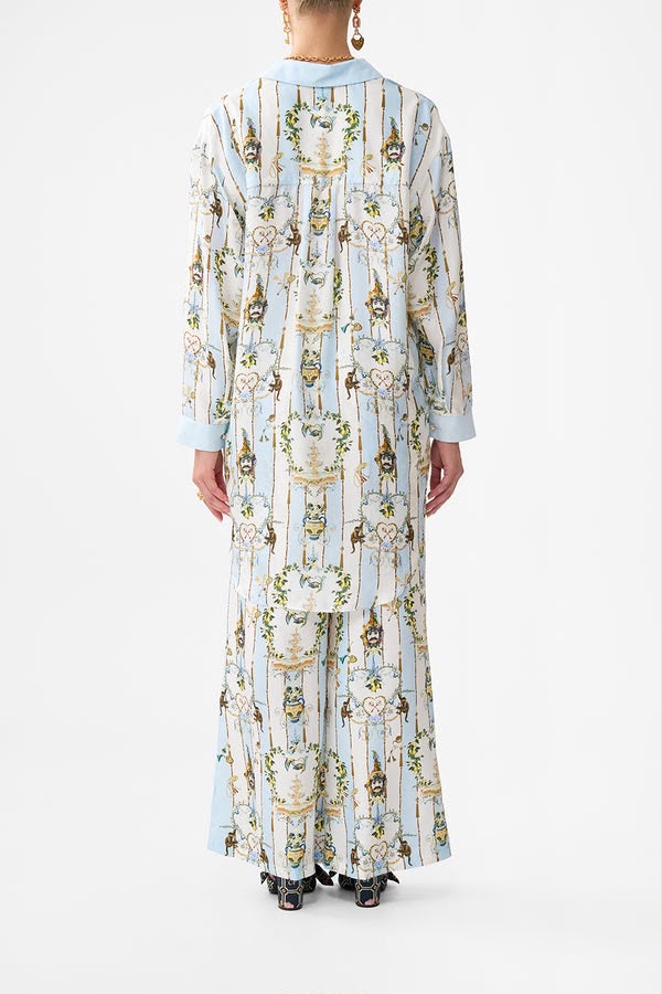 Zimmermann Silk Printed Shirt and Wide-Leg Pants Set