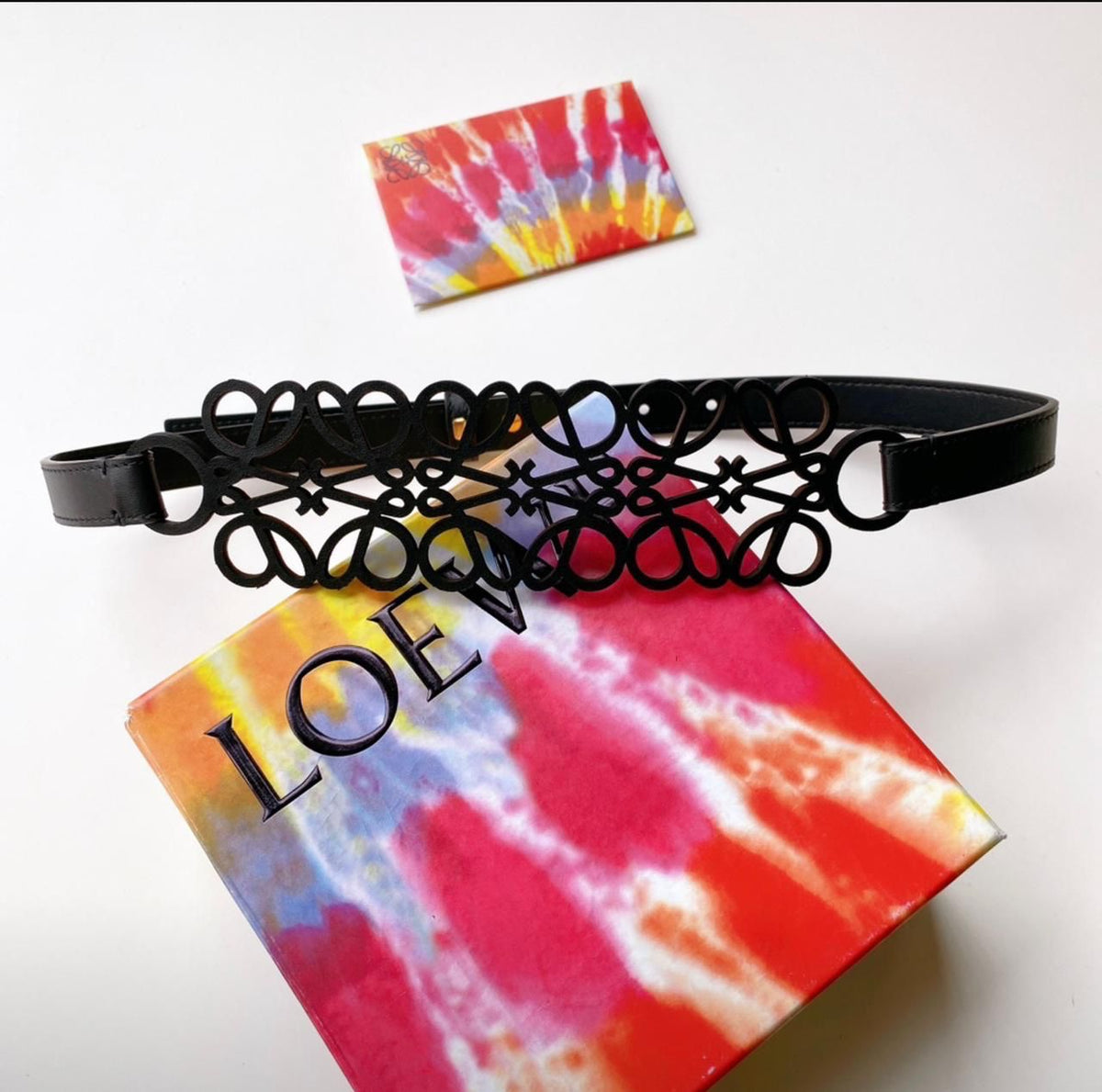 LOEWE — Anagram Cut-Out Leather Belt