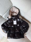 Moncler Kids Chest Pocket Black Puffer