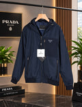 Prada Hooded Zip Chest Pocket Jacket