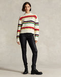 Polo Ralph Lauren Striped Cable-Knit Cotton Sweater