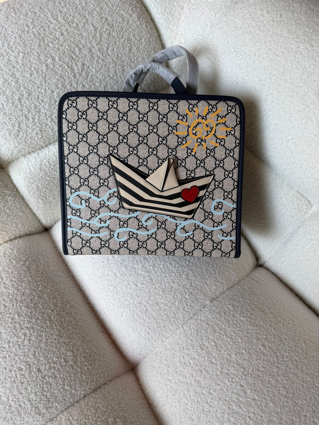 Gucci Kids Boat Print Square Bag