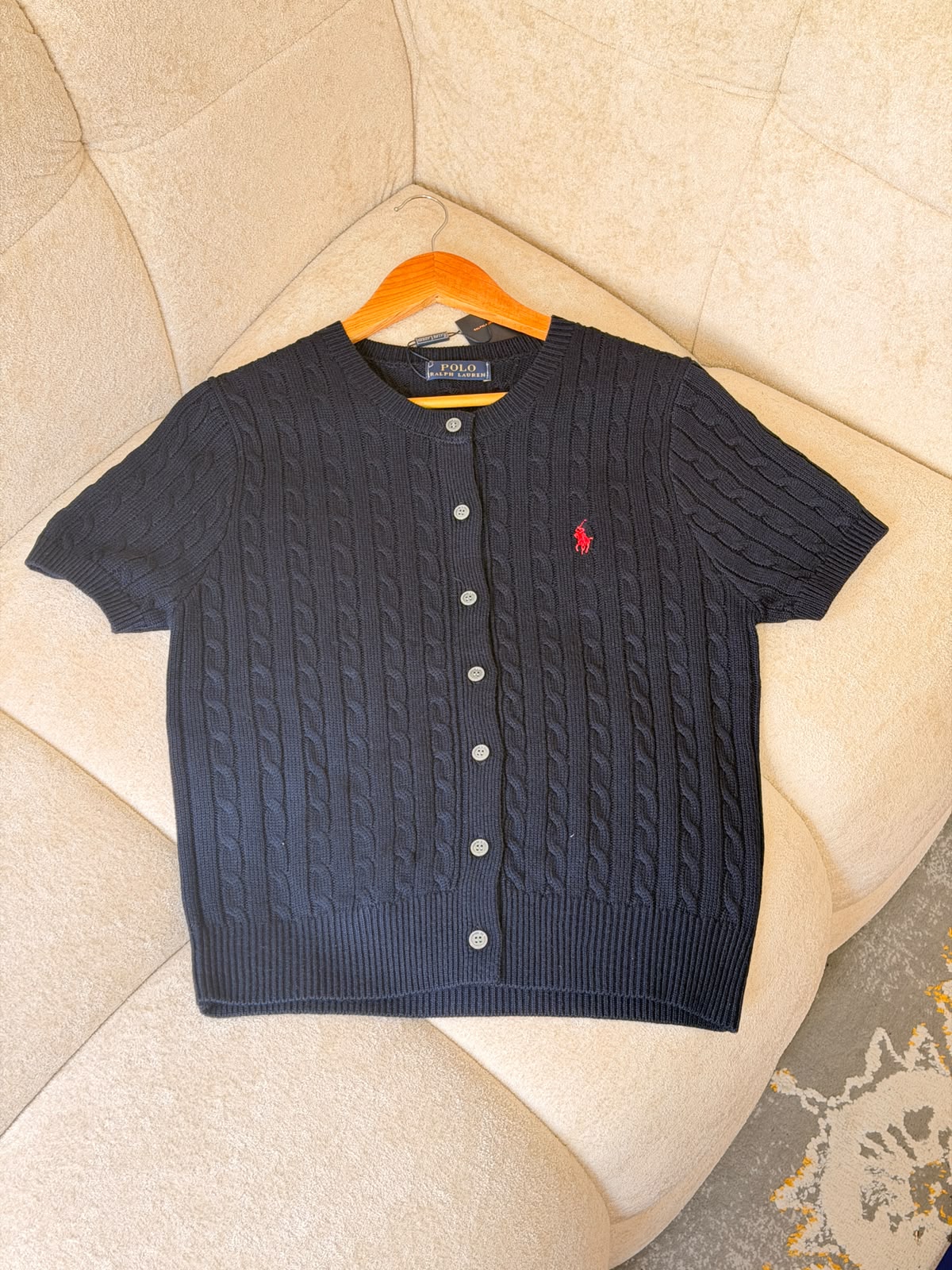 Polo Ralph Lauren Cable-Knit Short-Sleeve Cardigan —