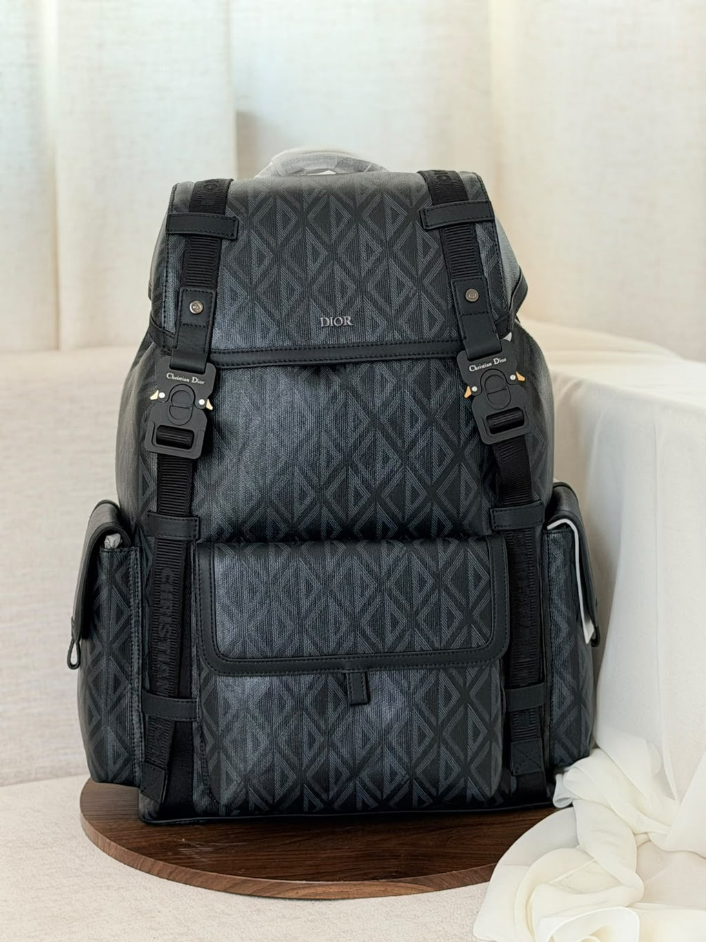 Dior Monogram Buckle Pocket Backpack