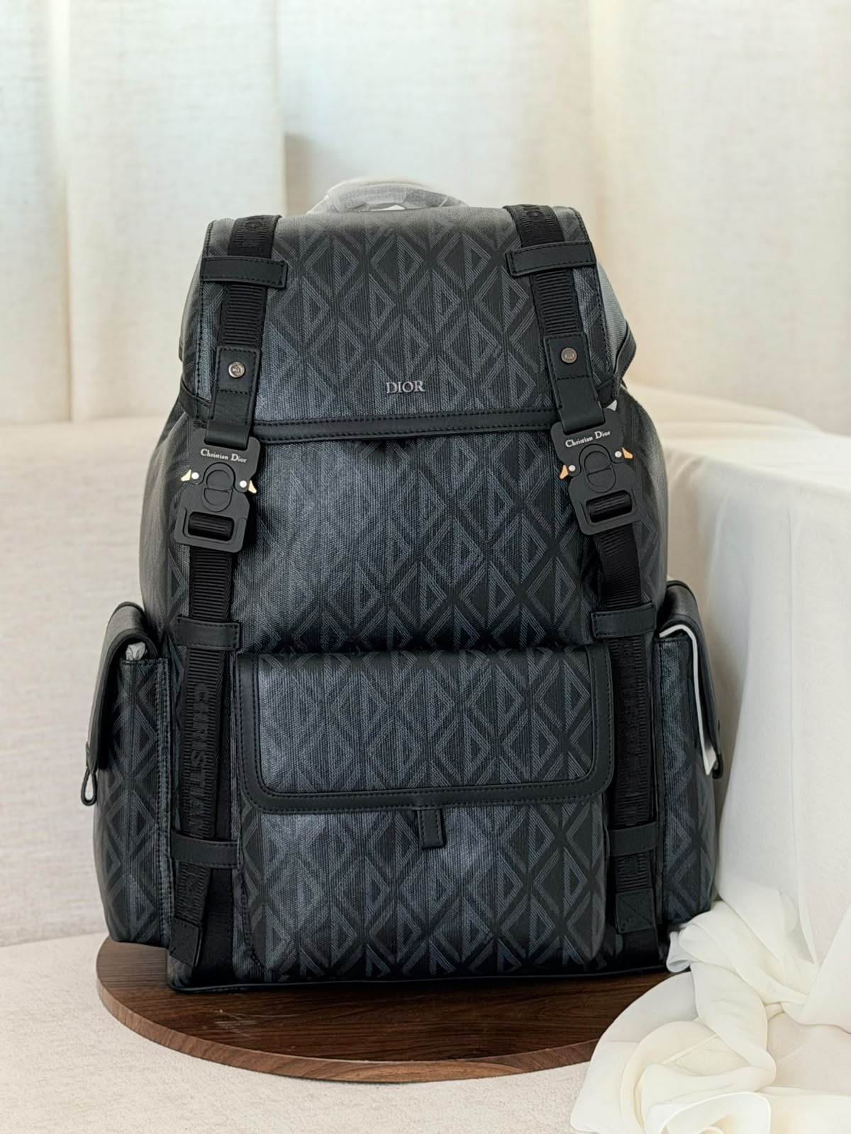 Dior Monogram Buckle Pocket Backpack