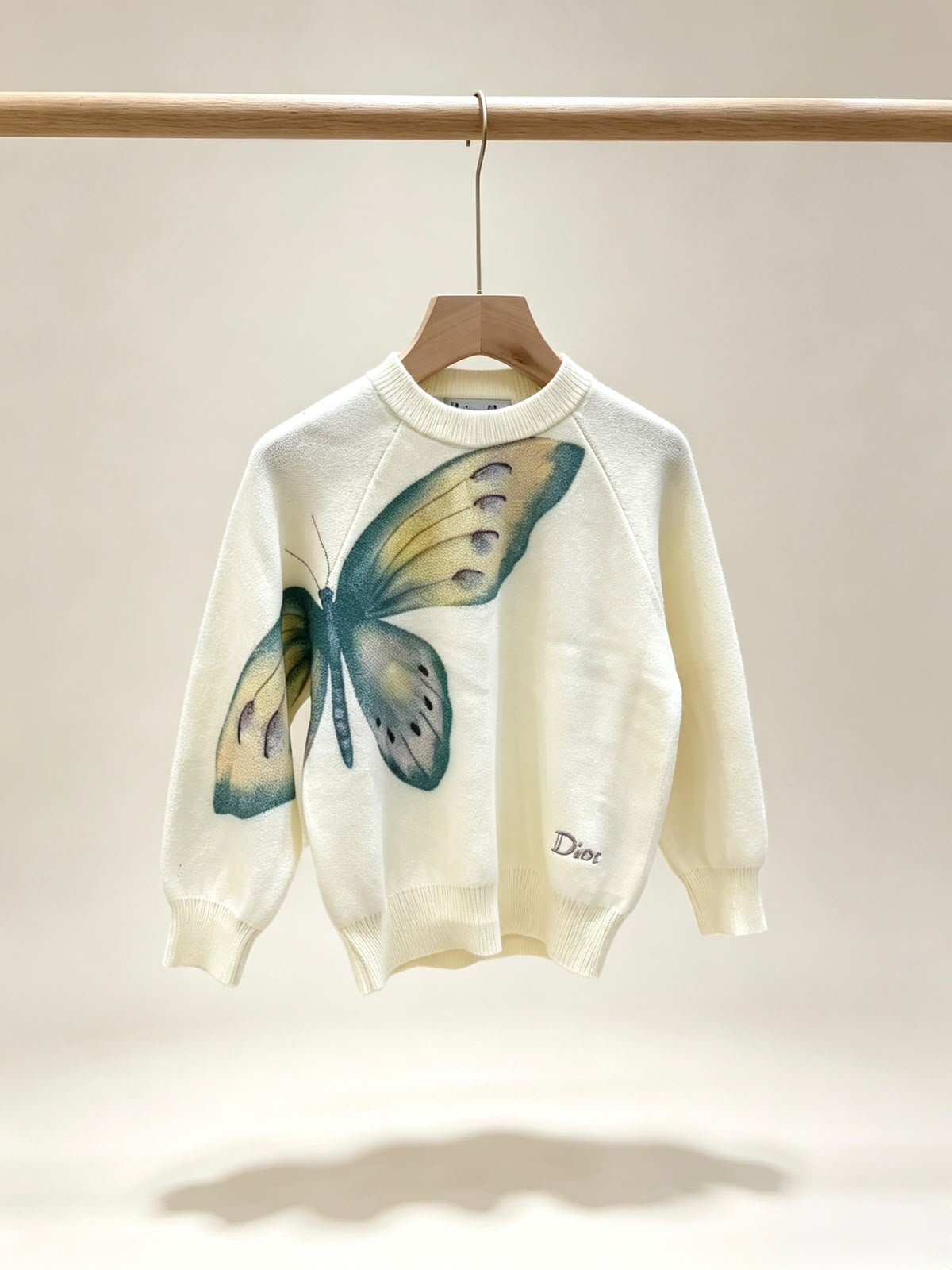 Dior Kids Ivory Butterfly Sweater