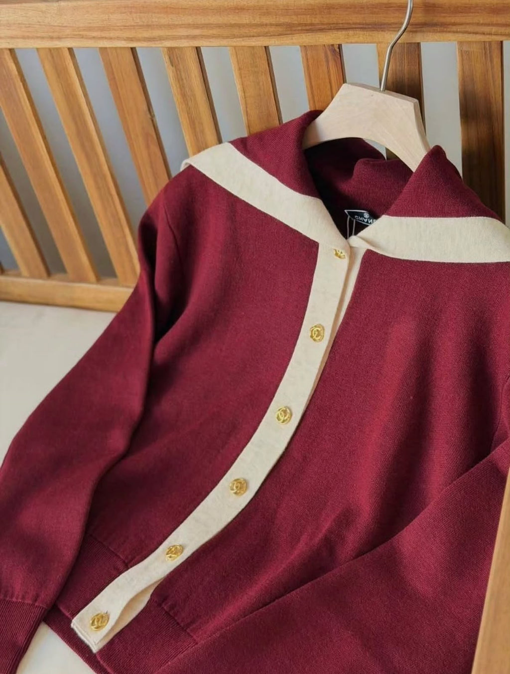 Chanel Sailor Collar Knit Cardigan