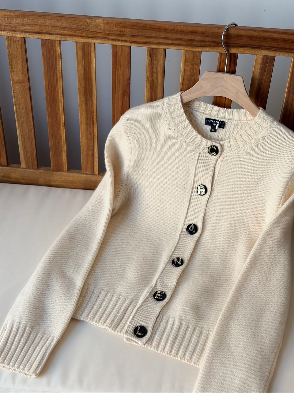 Chanel Knit Cardigan with Branded Buttons