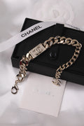 Chanel-Inspired Gold Chain Bracelet with CC Charm