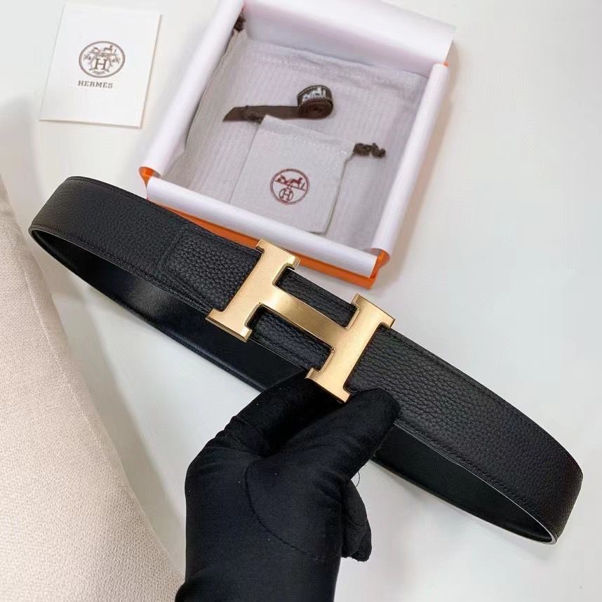 Hermès – Tube H belt buckle & Reversible leather strap 38 mm