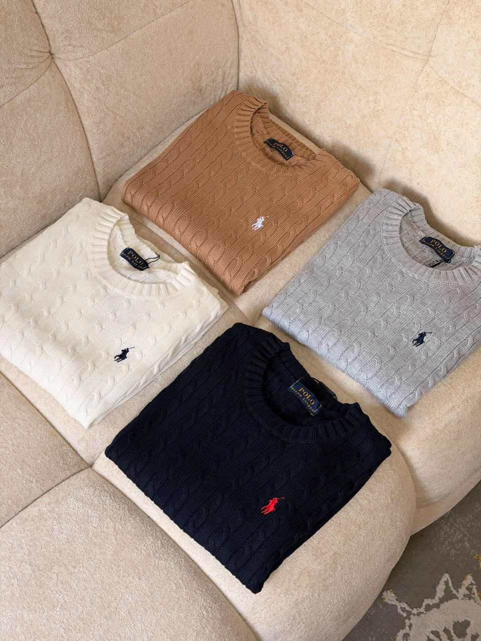 Polo Ralph Lauren Cable-Knit Short-Sleeve Sweater