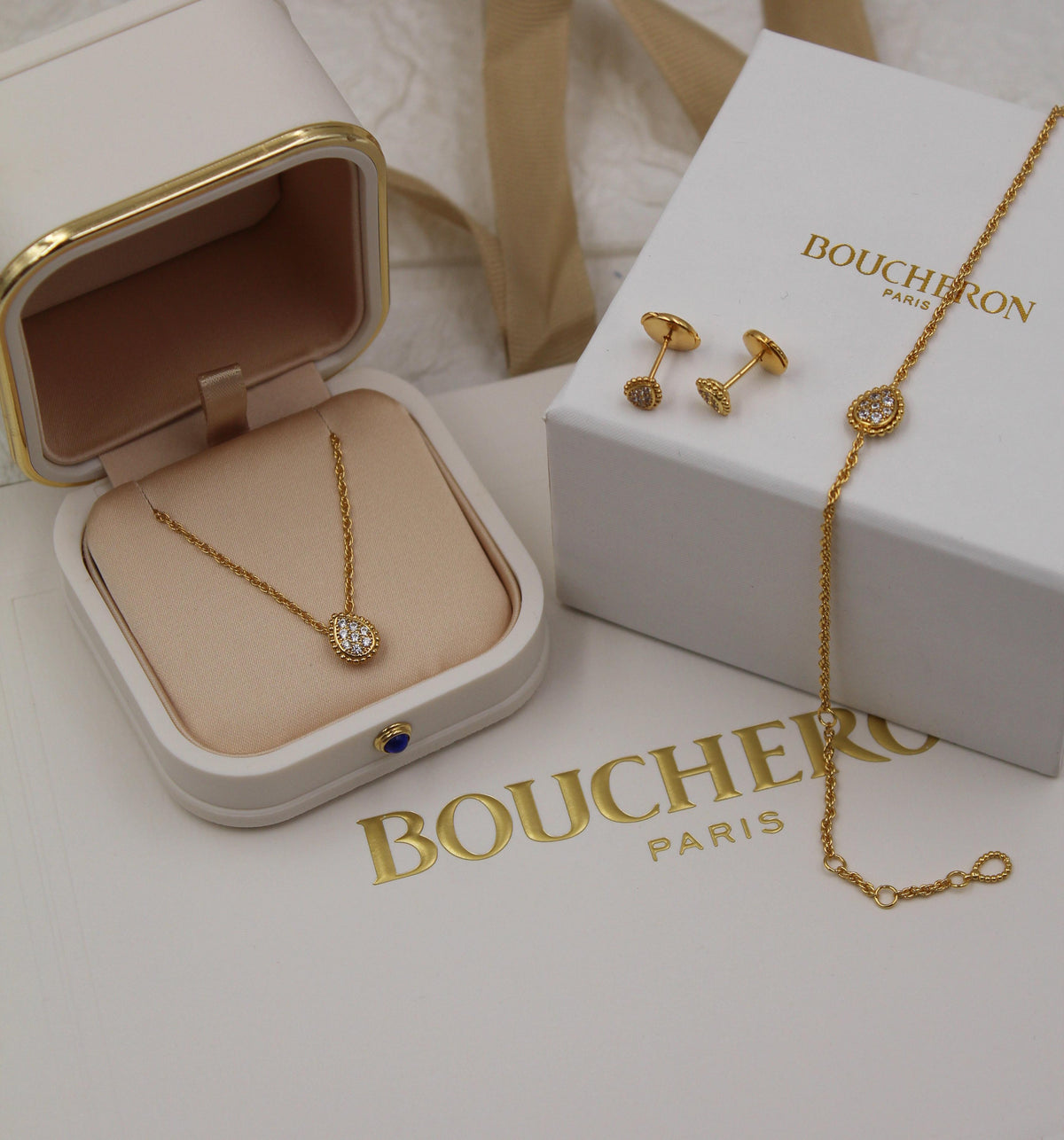 Boucheron Serpent Bohème Diamond Necklace & Earrings & Bracelet