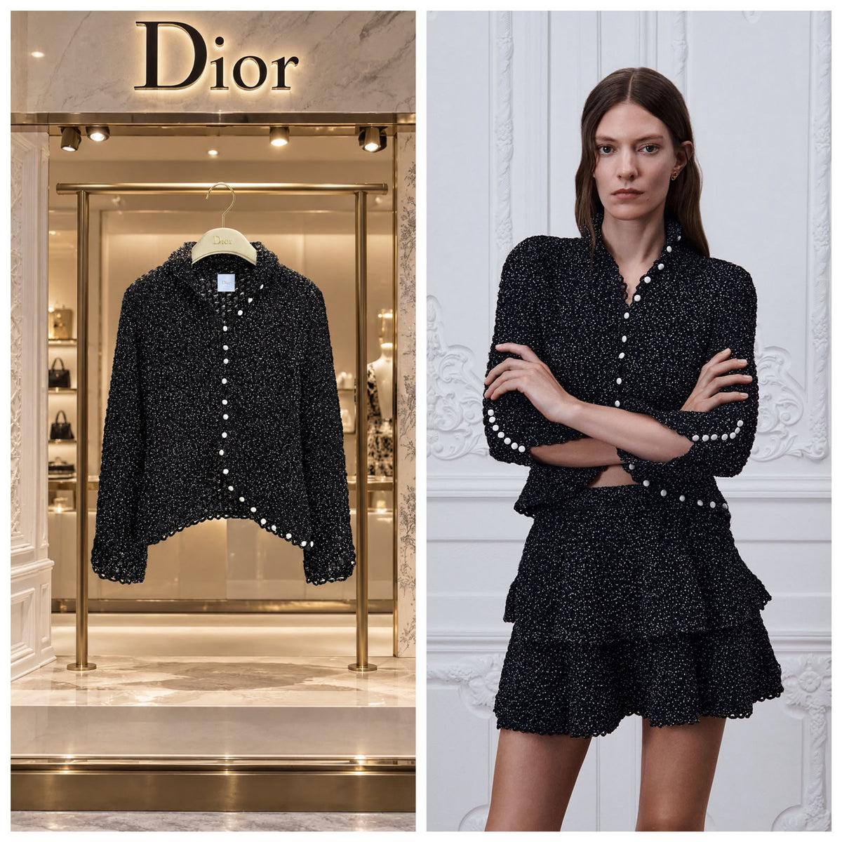 Dior Metallic Knit Cardigan / Jacket