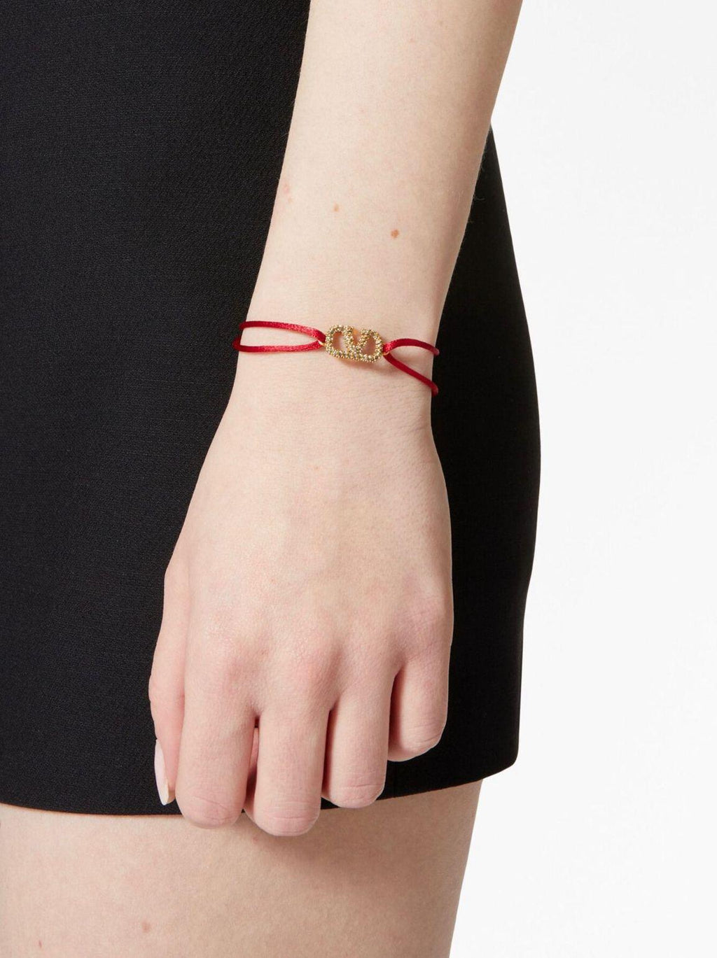Valentino Garavani VLogo Signature Crystal Cord Bracelet