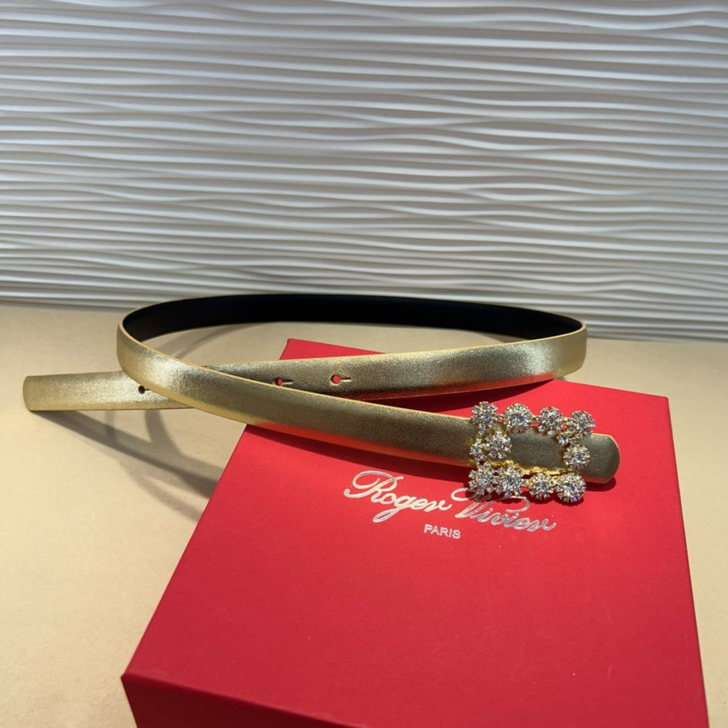 Roger Vivier Flower Strass Buckle Belt