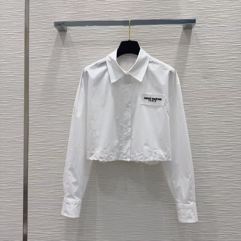 Louis Vuitton White Button