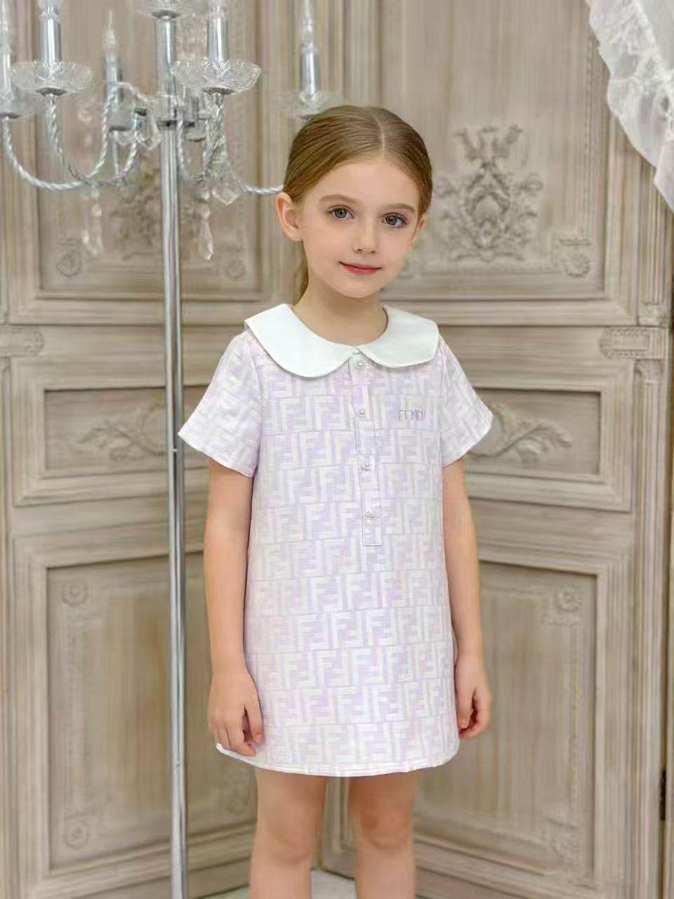 Fendi Kids Pink FF Shirt Dress