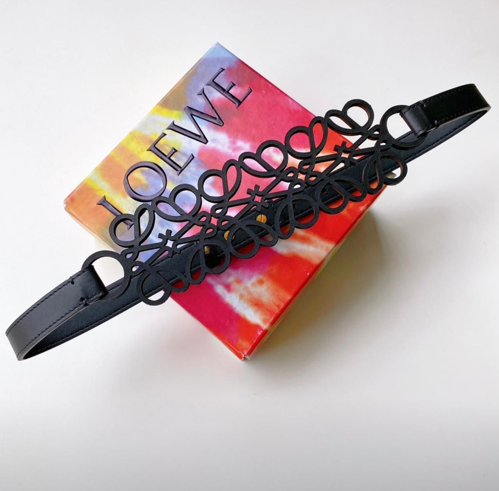 LOEWE — Anagram Cut-Out Leather Belt